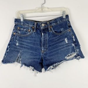 Agolde Parker Distressed Cut-off Shorts Size 27